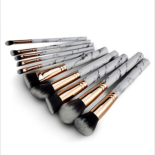 

New Marble 10 Makeup Brushes Beauty Tool Set Eye Brush Foundation Brush Makeup Brush
