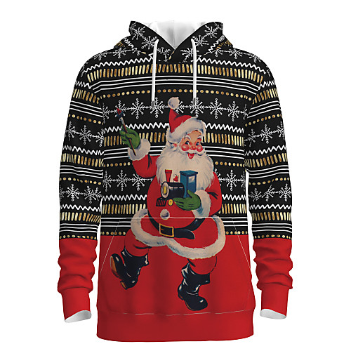 

Men's Pullover Hoodie Sweatshirt Graphic 3D Daily 3D Print Christmas Hoodies Sweatshirts Red