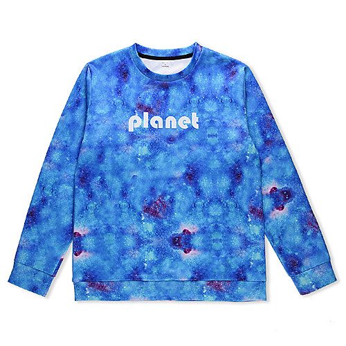 

Men's Pullover Sweatshirt Tie Dye Round Neck Daily 3D Print 3D Print Casual Hoodies Sweatshirts Long Sleeve Blue