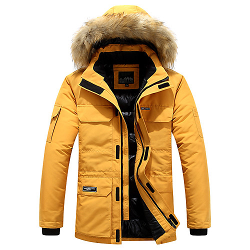 

Men's Padded Parka Solid Colored POLY White / Black / Red M / L / XL