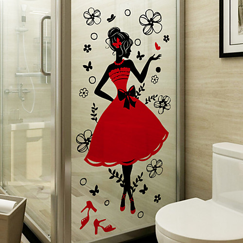 

Frosted Privacy Fashion Girl Pattern Window Film Home Bedroom Bathroom Glass Window Film Stickers Self Adhesive Sticker 60116cm