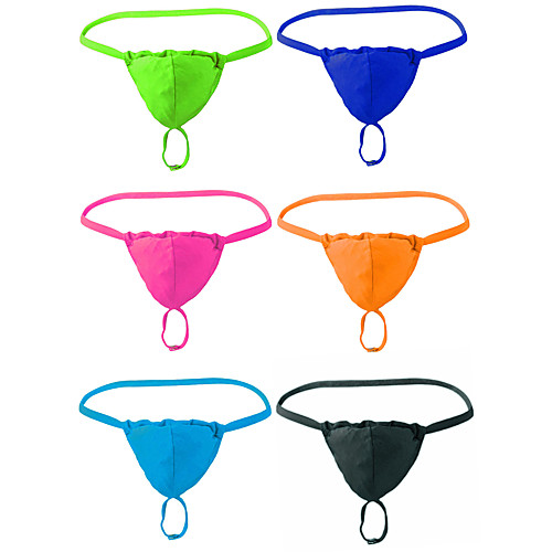 

Men's 2 Piece Basic G-string Underwear - Normal Low Waist Multi color One-Size