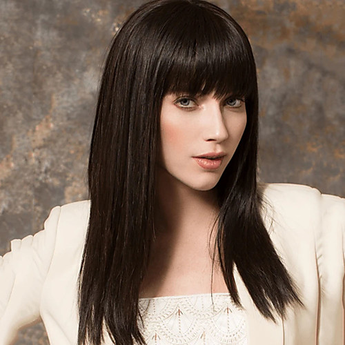 

Synthetic Wig Straight Asymmetrical Wig Long Blonde Natural Black Synthetic Hair Women's Fashionable Design Exquisite Comfy Black Blonde