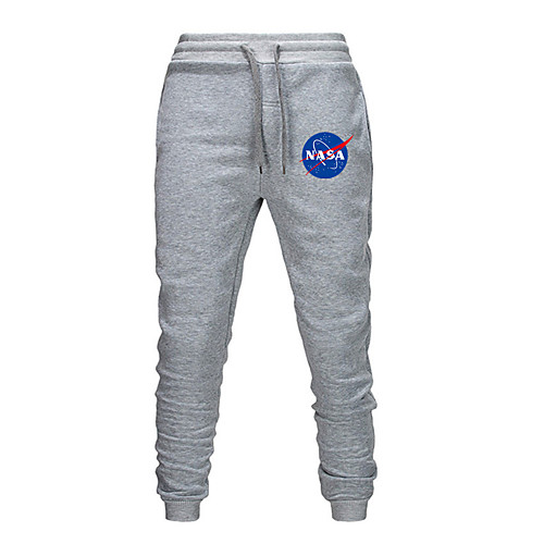 

men's nasa collection fleece jogger pants, heather grey emb, xx-large