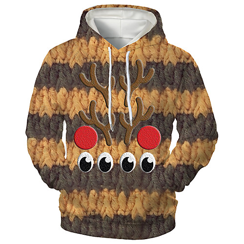 

Men's Pullover Hoodie Sweatshirt Print Graphic 3D Christmas Daily 3D Print 3D Print Christmas Hoodies Sweatshirts Khaki