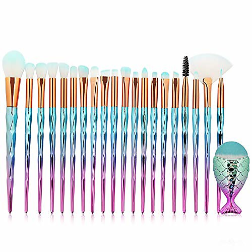 

21pcs makeup brush set tools make-up toiletry kit wool make up brush set,make up tool make up brushes makeup tool eyeshadow brushes eyeshadow brush face powder blush makeup brushes (blue)