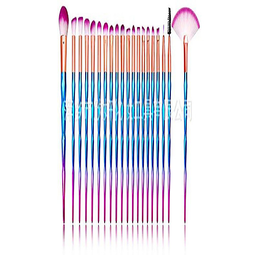 

neon colorful makeup brushes 20 pcs make up foundation eyebrow eyeliner blush cosmetic concealer brushes (20)