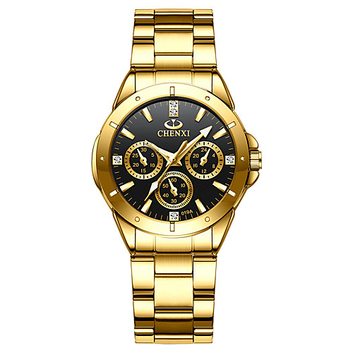 

gold men's luxury wrist watches for man,black face stainless steel classic business golden series watch