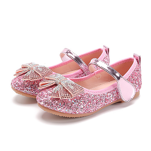 

Girls' Flats Comfort Flower Girl Shoes Princess Shoes Patent Leather PU Little Kids(4-7ys) Daily Party & Evening Walking Shoes Bowknot Pearl Blue Pink Silver Fall Spring
