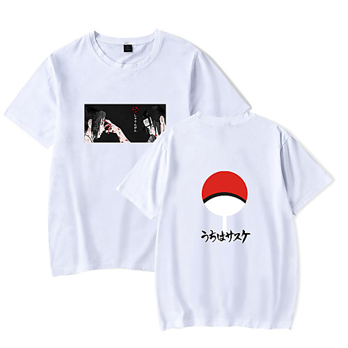 

Inspired by Naruto Cosplay Akatsuki Uchiha Itachi T-shirt Polyester / Cotton Blend Print Printing T-shirt For Women's / Men's