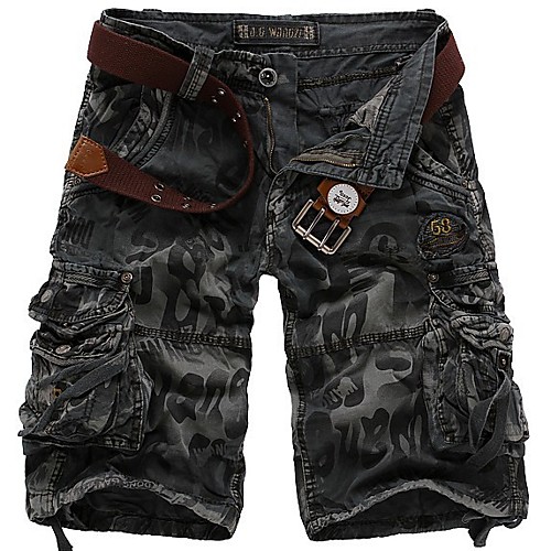 

cargo shorts solid outdoor summer casual shorts khaki 30