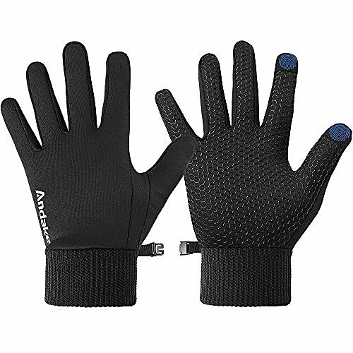 

men's running gloves winter warm touch screen gloves for driving ridding cycling with non-slip slilicon m