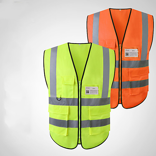 

Reflective Vest Safety Vest Running Gear Breathable Durable Class 2 High Visibility Zipper Reflective Strip With Pockets Portable Lightweight Comfy Versatile for Running Cycling / Bike Jogging Dog