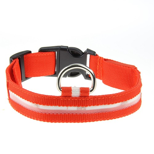 

Dog Collar Light Up Collar LED Lights Adjustable / Retractable Textile Plastic Yellow Red Blue Pink Orange