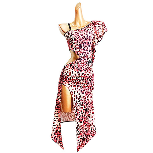 

Latin Dance Dress Split Split Joint Women's Training Performance Sleeveless Milk Fiber