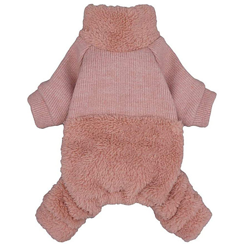 

Dog Cat Sweater Jumpsuit Solid Colored Turtleneck Knitted Casual / Daily Winter Dog Clothes Puppy Clothes Dog Outfits Breathable Pink Gray Costume for Girl and Boy Dog Cotton S M L XL