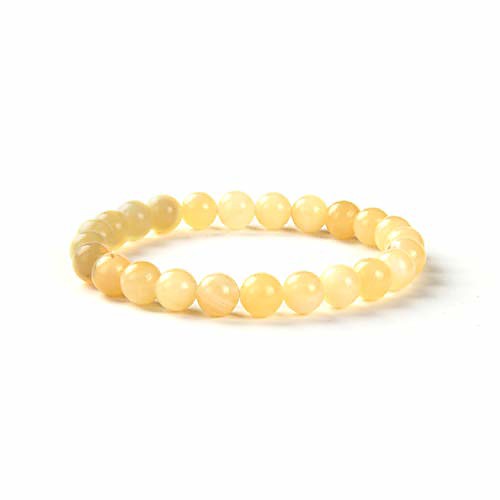 

natural stone beaded bracelets for men women healing, honey jade bracelet 8mm