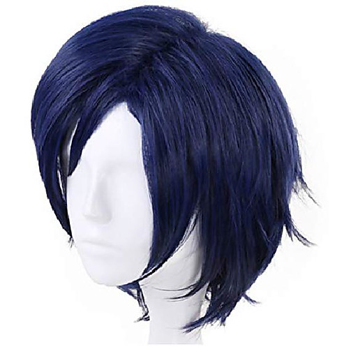 

my hero academia anime iida tenya cosplay wig short blue (blue)