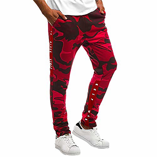 

camouflage pants mens sweatpants overalls sport workout pocket trousers