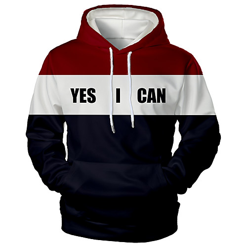 

Men's Pullover Hoodie Sweatshirt Graphic 3D Text Daily 3D Print 3D Print Hoodies Sweatshirts Navy Blue