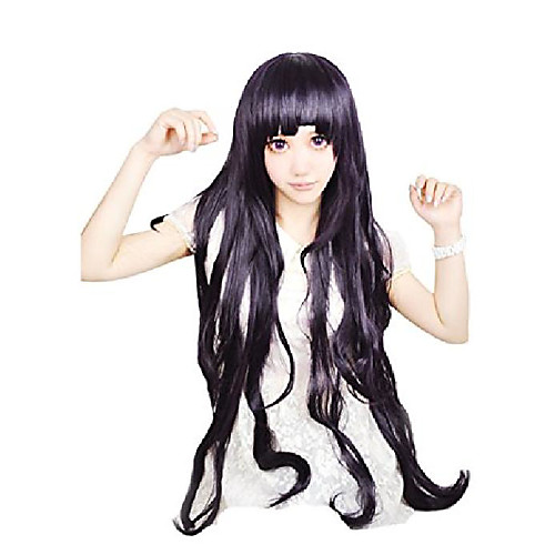

mikan tsumiki purple black long cosplay costume wig (one size, purple)