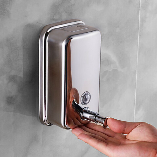 

Wall Mounted Hand Sanitizer Machine Soap Dispenser Press Stainless steel 500 ml Building Entrance Necessary