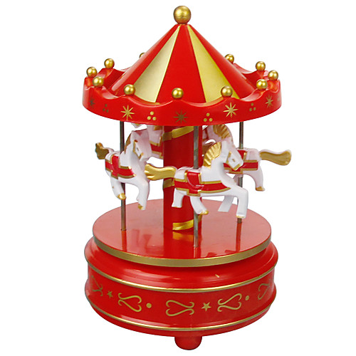 

Music Box Horse Carousel Unique Wooden Women's Unisex Girls' Kid's Adults Kids Graduation Gifts Toy Gift