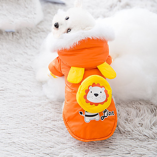 

Dog Coat Lion Fashion Casual / Daily Outdoor Winter Dog Clothes Puppy Clothes Dog Outfits Breathable Orange Costume for Girl and Boy Dog Nylon Fiber XS S M L XL XXL