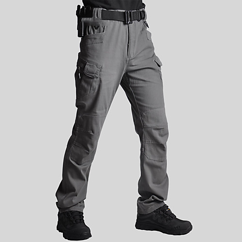 

Men's Tactical Pants Waterproof Windproof Breathable Quick Dry Fall Winter Spring Solid Colored Bottoms for Camping / Hiking Hunting Fishing Black Grey Khaki S M L XL XXL