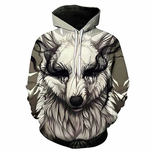 

Inspired by Animal Wolf Cosplay Costume Hoodie Plush Fabric 3D Printing Hoodie For Women's / Men's