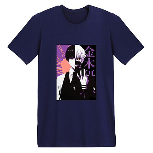 

Inspired by Tokyo Ghoul Kaneki Ken T-shirt Polyester / Cotton Blend Graphic Prints Printing T-shirt For Women's / Men's