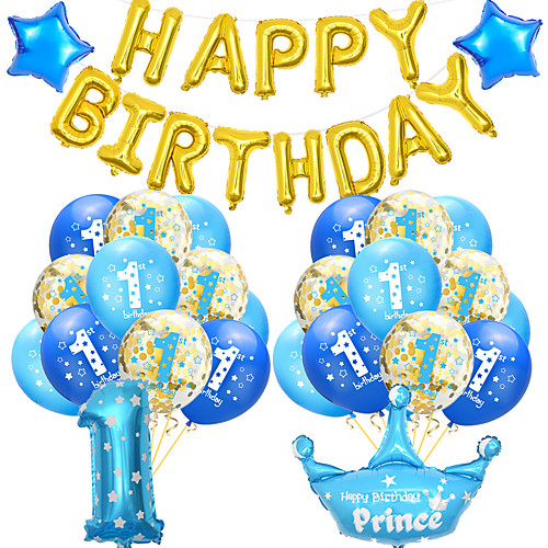 

Party Balloons 35 pcs Happy Birthday Party Supplies Latex Balloons Banner Boys and Girls Party Birthday Decoration 12 Inch for Party Favors Supplies or Home Decoration