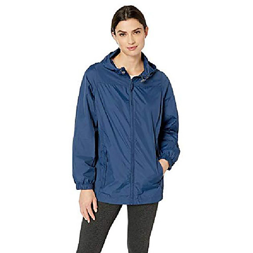 

women's essential rainwear jacket, new navy, x-large