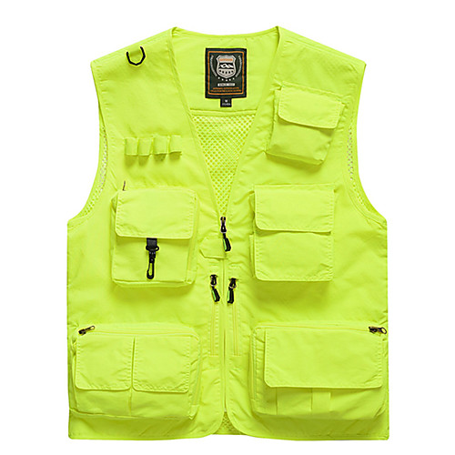 

Men's Hiking Vest / Gilet Fishing Vest Outdoor Lightweight Windproof Breathable Quick Dry Vest / Gilet Top Fishing Climbing Camping / Hiking / Caving Sapphire Navy fluorescent yellow ArmyGreen Black