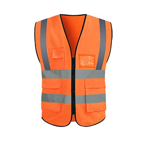 

Reflective Vest Safety Vest Running Gear Breathable Durable Class 2 High Visibility Zipper Reflective Strip With Pockets Portable Lightweight Comfy Versatile for Running Cycling / Bike Jogging Dog