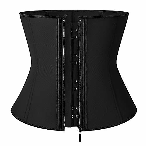 

women waist cinchers latex waist trainer underbust corset loss weight black 5xl
