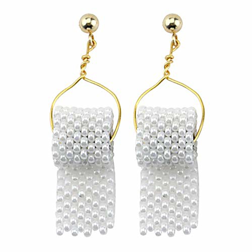 

toilet paper earrings handmade toilet paper roll earrings creative dangle earrings for women girls funny gifts bead
