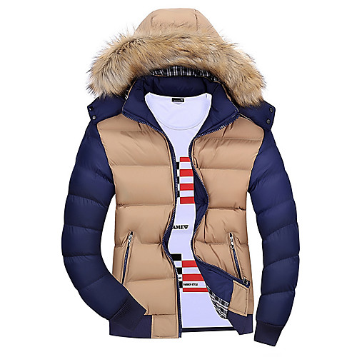 

mens novelty color block cozy sport outwear, thermal regular padded faux fur hoodies red