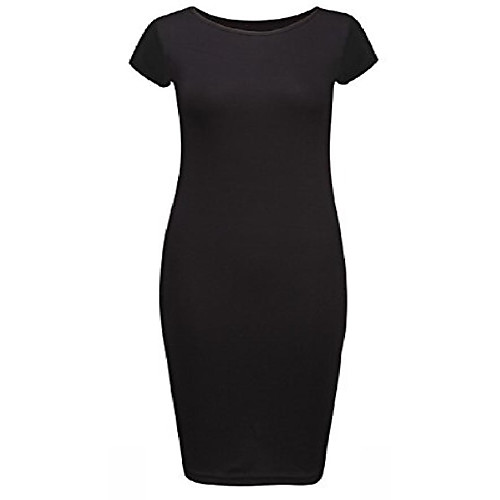 

women's cap sleeve scoop neck midi dress