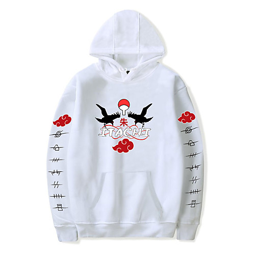 

Inspired by Naruto Cosplay Akatsuki Uchiha Itachi Hoodie Polyester / Cotton Blend Print Printing Hoodie For Women's / Men's