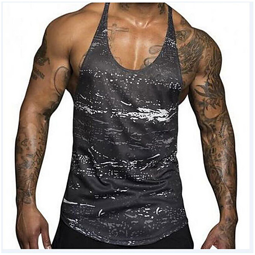 

Men's Sleeveless Workout Tank Top Running Tank Top Running Singlet Top Summer Quick Dry Breathable Soft Fitness Gym Workout Active Training Jogging Sportswear Black / Red Black BlackWhite Light Blue