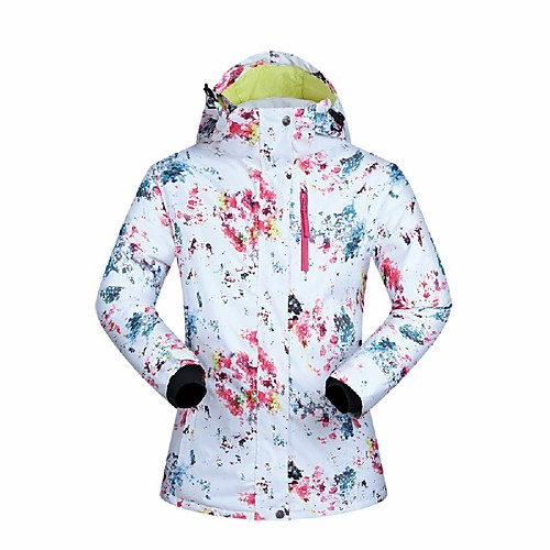

MUTUSNOW Women's Ski Jacket Skiing Camping / Hiking Snowboarding Waterproof Windproof Warm Polyester Winter Jacket Ski Wear