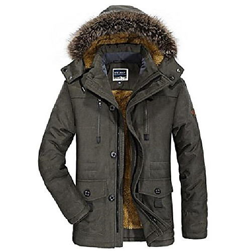 

men's winter hooded military jacket thicken warm jacket parka