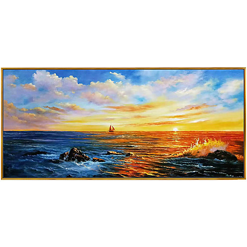 

Oil Painting Hand Painted Horizontal Panoramic Abstract Modern Rolled Canvas (No Frame)