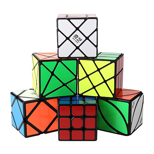 

Speed Cube Set 6 pcs Magic Cube IQ Cube 333 Speedcubing Bundle 3D Puzzle Cube Stress Reliever Puzzle Cube Stickerless Smooth Office Desk Toys Windmill Ivy Skew Kid's Adults Toy Gift