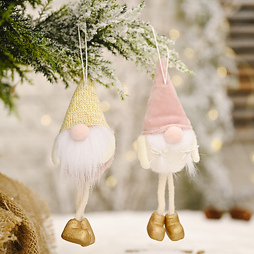 

Christmas Celebration Decoration Supplies Flannel Faceless Doll Hanging Leg Pendant Creative Forest Elderly Doll Pendant