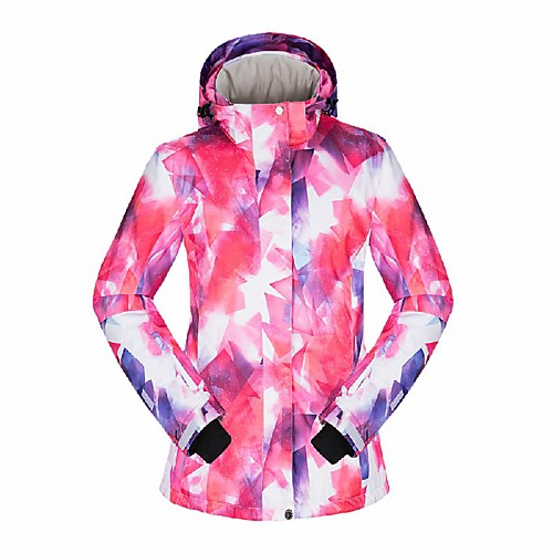 

MUTUSNOW Women's Ski Jacket Skiing Camping / Hiking Snowboarding Waterproof Windproof Warm Polyester Winter Jacket Ski Wear