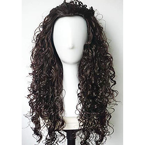 

witch wig costume,maui costume wig of moana men's costume wig long curly wig black synthetic wigs costume cosplay halloween for men (natural black)