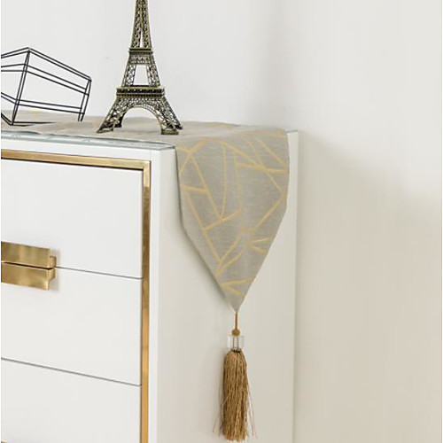 

Modern Light Luxury Fashion Bronzing Craft Table Runner