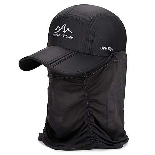 

Women's Men's Hiking Cap Visor Mask 1 PCS Outdoor Windproof Ventilation Ultraviolet Resistant Pollution Protection Mask Hat Solid Color Polyester Dark Grey Black Navy Blue for Hunting Fishing Climbing